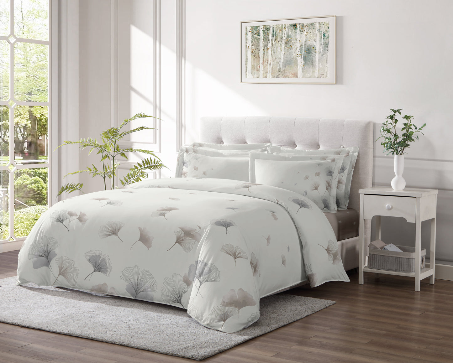 Linen Classique 300TC Gingko Duvet Set