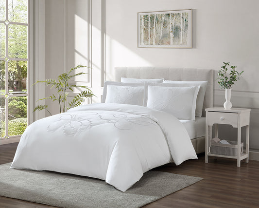 Linen Classique 320TC White Elegance Duvet Set