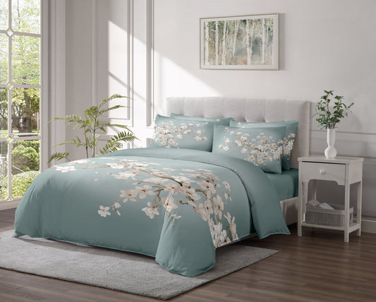 Linen Classique 300TC Enchanted Teal Duvet Set