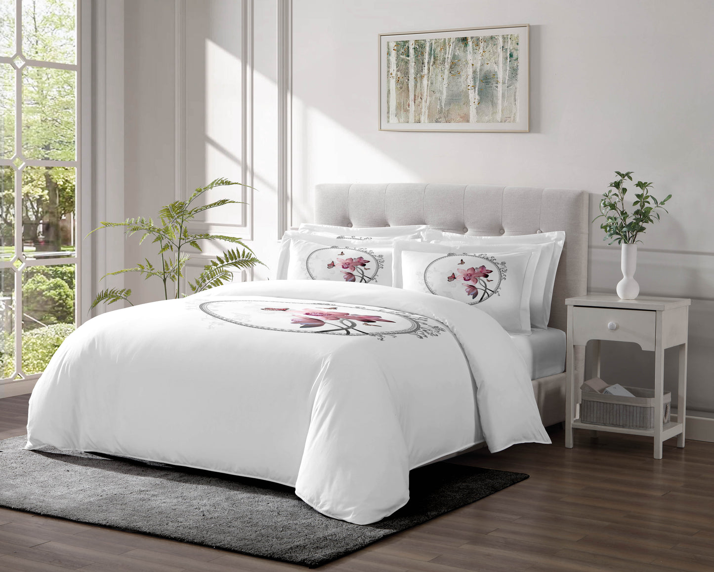 Linen Classique 320TC Flowery Portrait Duvet Set