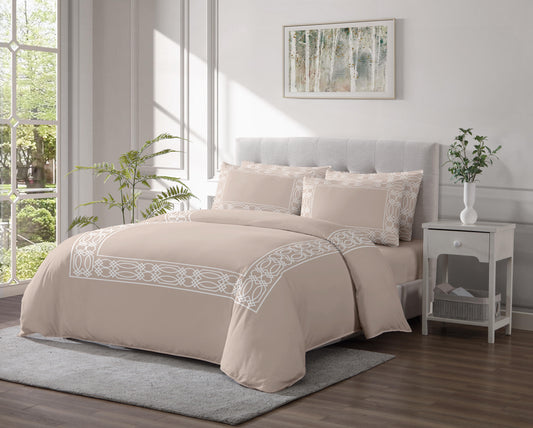 Linen Classique 320TC French Ironwork - Taupe Duvet Set