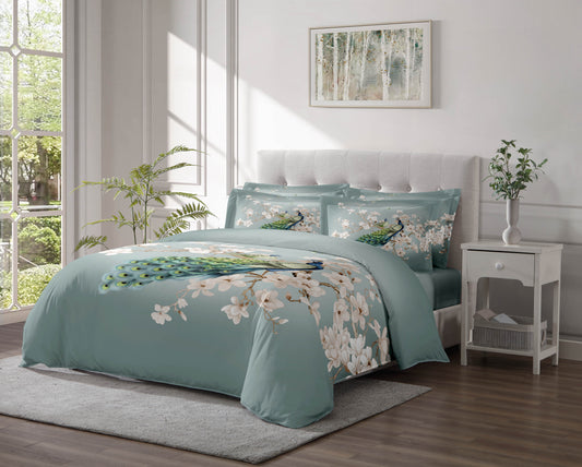 Linen Classique 320TC Majestic Peacock Duvet Set