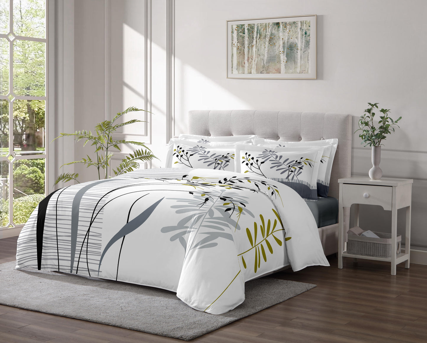 Linen Classique 320TC Simply Chic Grey Duvet Set